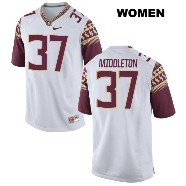 Women's NCAA Nike Florida State Seminoles #37 Blaik Middleton College White Stitched Authentic Football Jersey YNW3869HZ